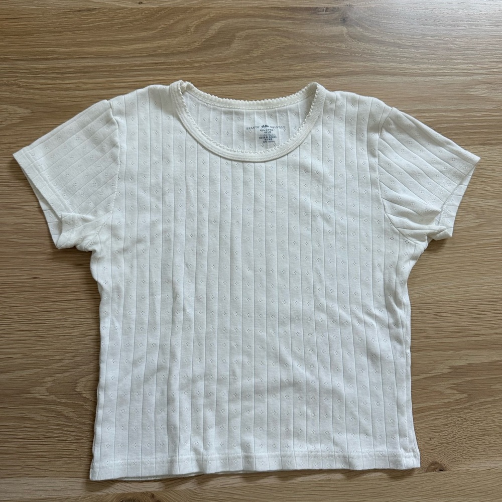 White brandy Melville baby tee
